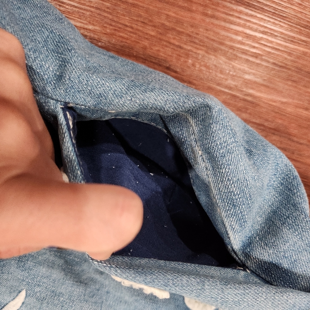 Holding Horses Blue Denim Leaves Shift Dress - Picture 4 of 6